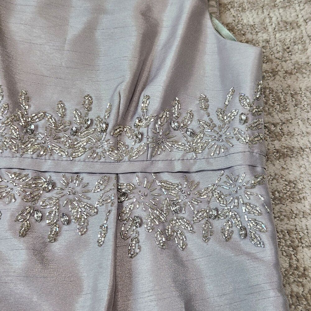 Eliza J womens beaded special occasion dress silver size 10 - Picture 7 of 12